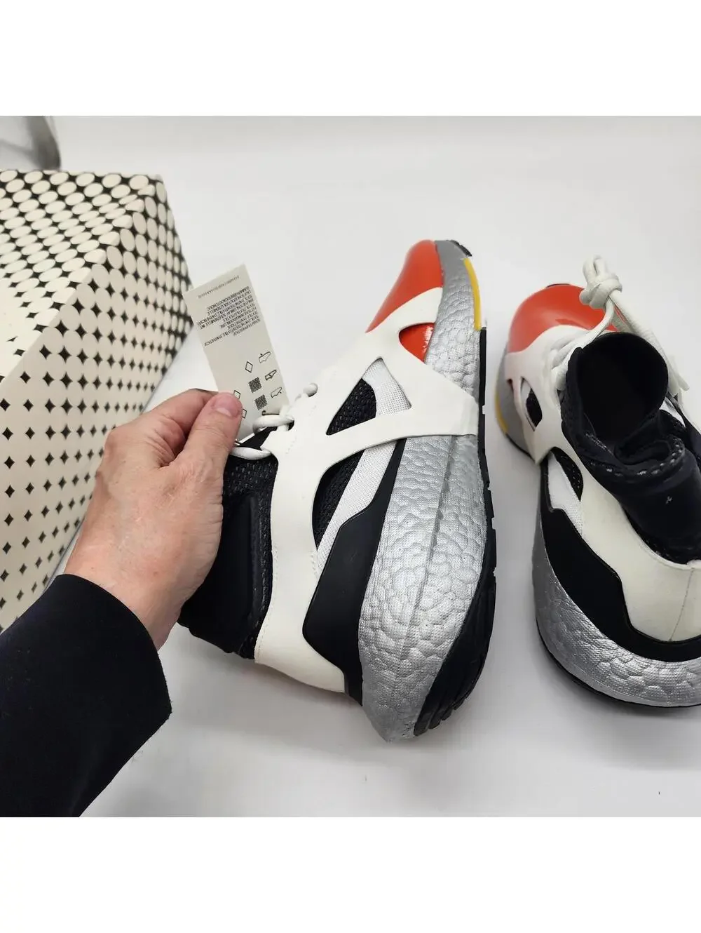NWB Adidas Stella McCartney UltraBOOST 21 Metallic Signal Orange White Black 9.5